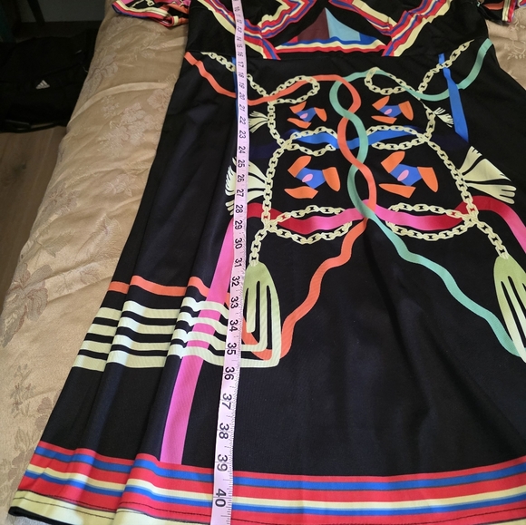 Colorful XL Geometric Print Dress - Picture 2 of 7